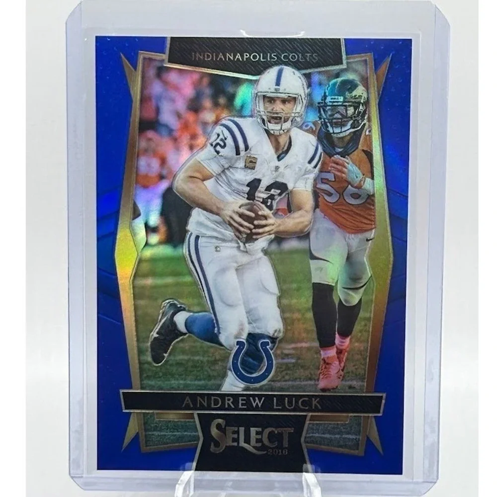 Andrew Luck Blue Prizm‎ Die-Cut 2016 Panini Select 76 NFL Indianapolis Colts
